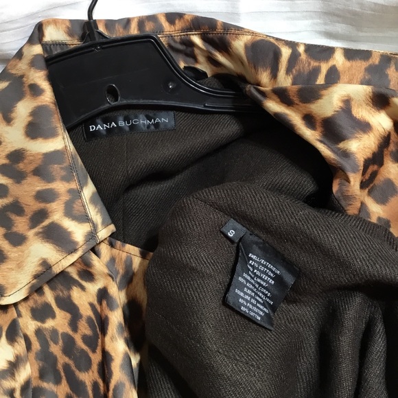 Beautiful Leopard motif trench coat, size S, pockets, belt, epilates - Picture 4 of 4